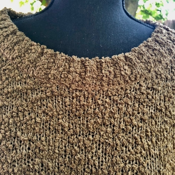 Social Standard by Sanctuary Women's Dusty Olive Tan Popcorn Knit Sweater Size M - Picture 4 of 6